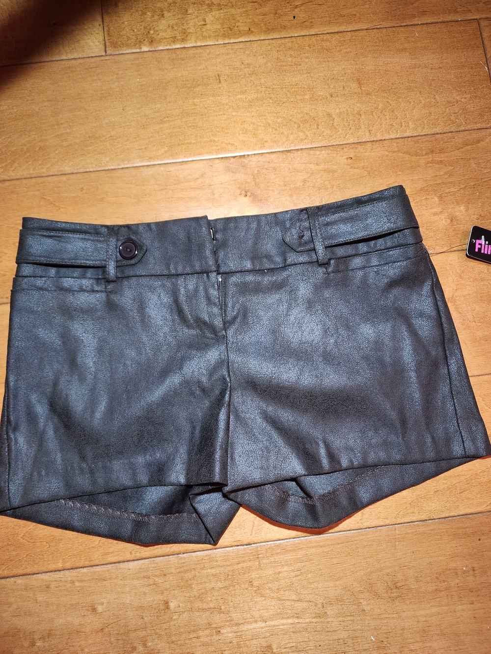Women’s Faux Leather Brown Shorts